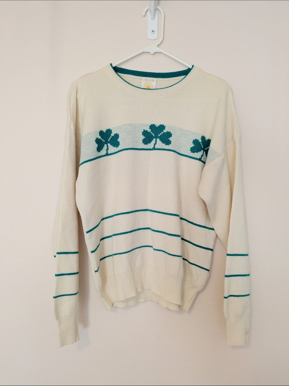 Made In Ireland Wool Blend Shamrock Sweater